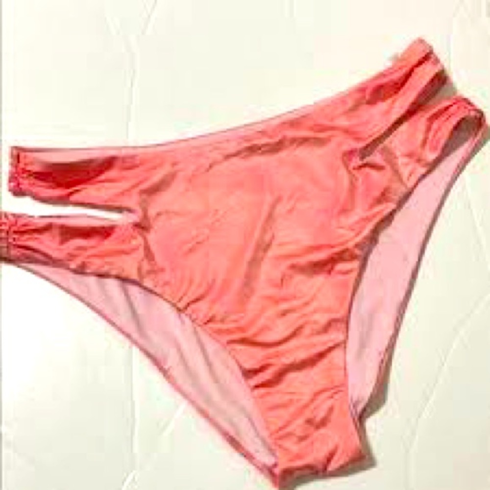 Victoria’s Secret Coral Pink Wrap High Waist Cheeky Bikini Bottom, M